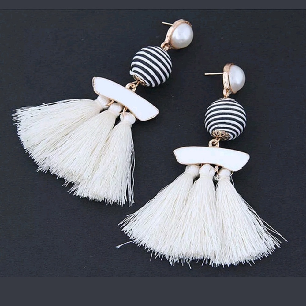 tassel bobble earrings